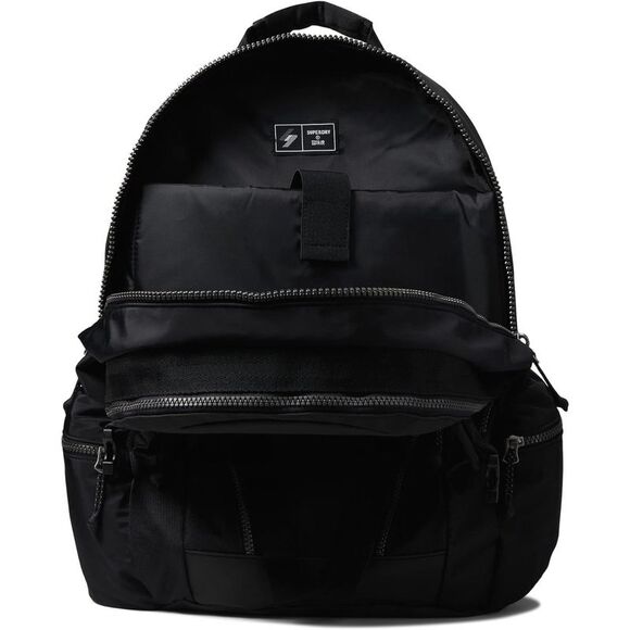 Superdry Mens Mountain Tarp Graphic Backpack Black/Black - NWT - Picture 3 of 5